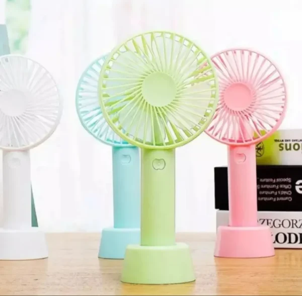 Portable mini rechargeable travel fan for indoor and outdoor use